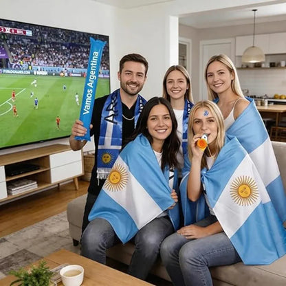 Argentina Flag World Cup Soccer Scarf & Thunder Clappers