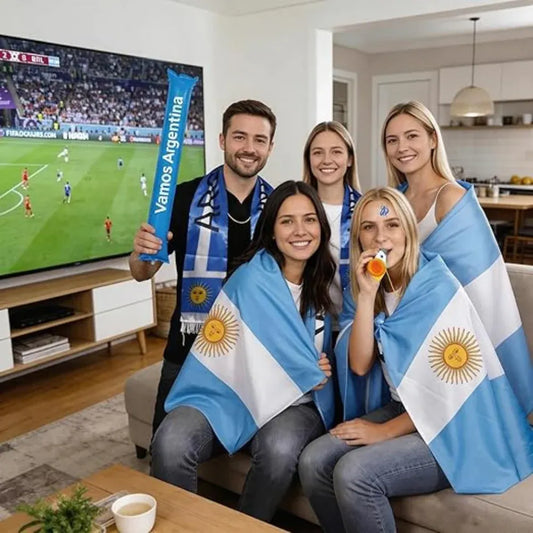 Argentina Flag World Cup Soccer Scarf & Thunder Clappers