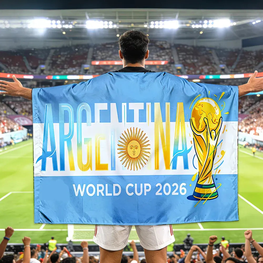 Argentina National Flag Banner - Soccer Fan Sports Gear for World Cup