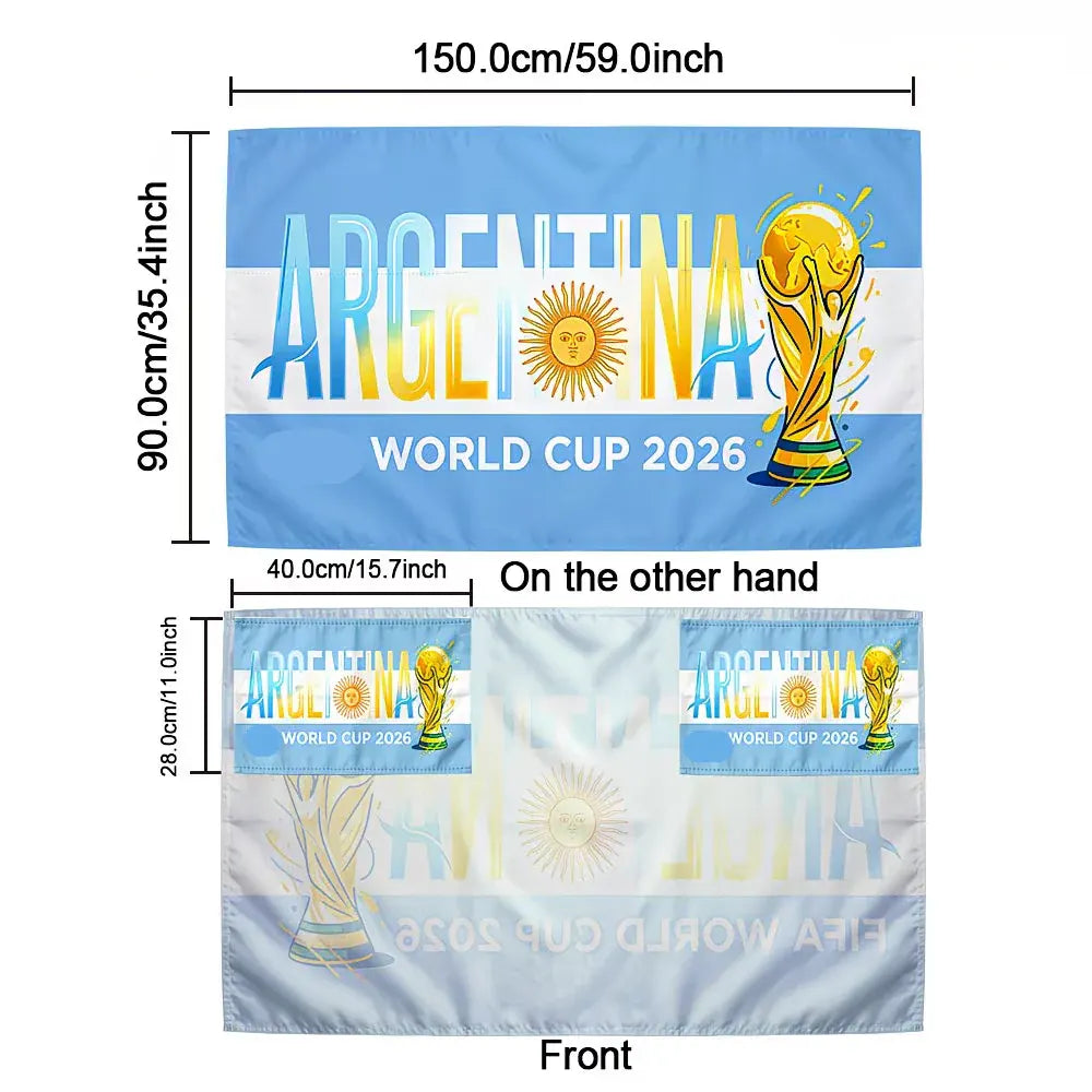 Argentina National Flag Banner - Soccer Fan Sports Gear for World Cup