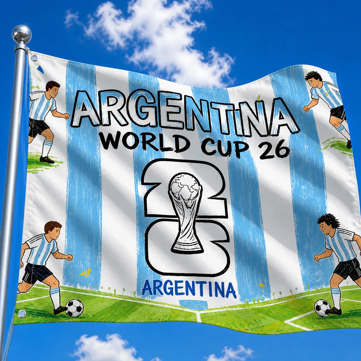 Argentina National Flag Garden Banner for Outdoor World Cup Decor