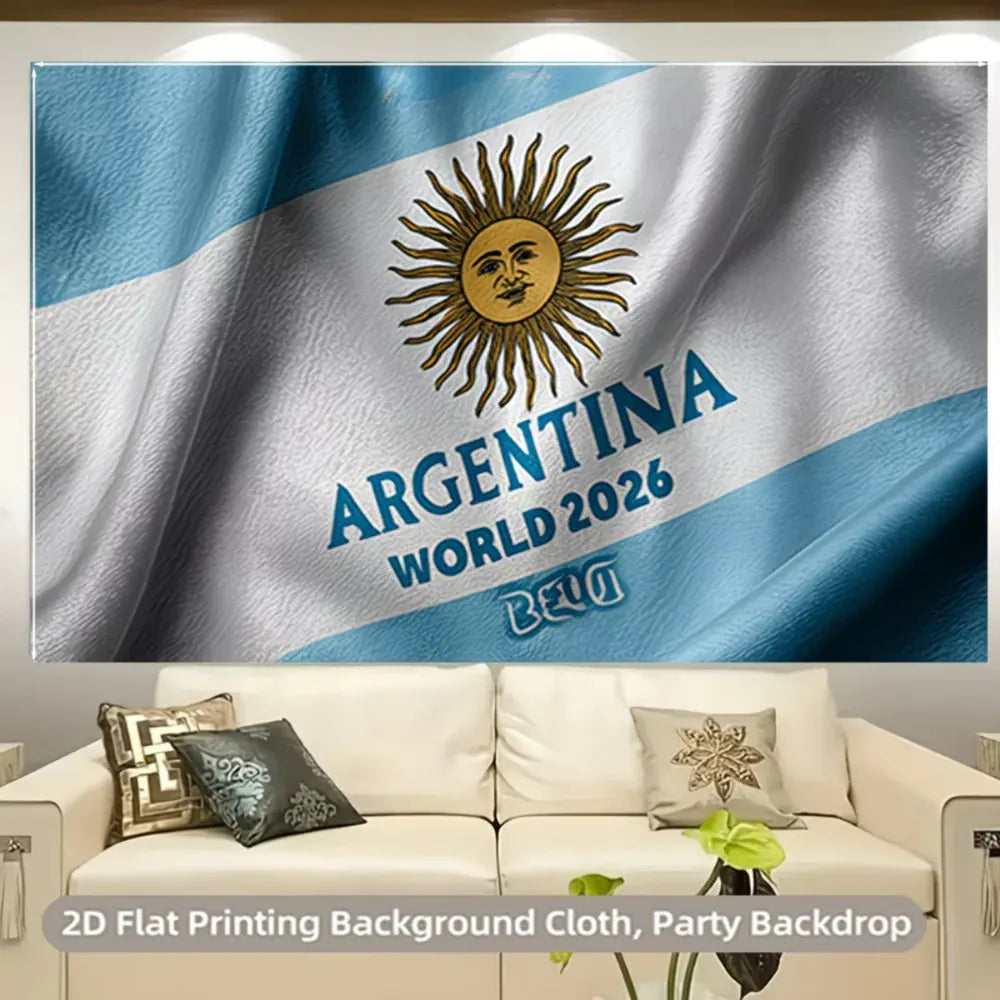 Argentina National Flag Party Backdrop Wall Banner Decor
