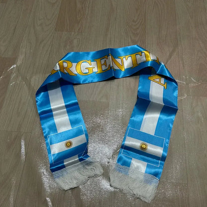 Argentina National Flag Soccer Scarf – Double-Sided Sports Fan Wrap