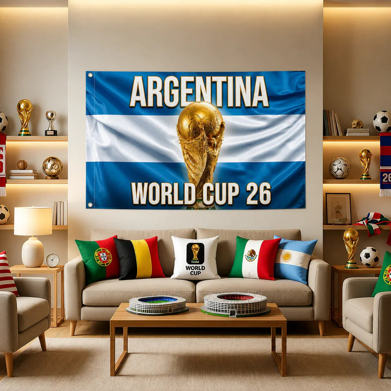 Argentina National Soccer Flag Outdoor World Cup Banner
