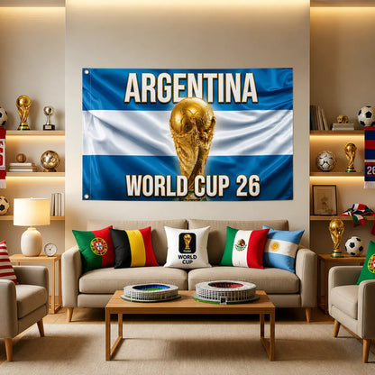 Argentina National Soccer Flag Outdoor World Cup Banner