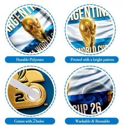 Argentina National Soccer Flag Outdoor World Cup Banner