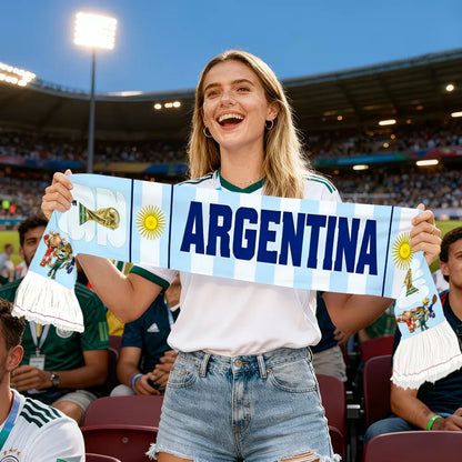 Argentina National Team Soccer Scarf – World Cup Fan Apparel Accessory