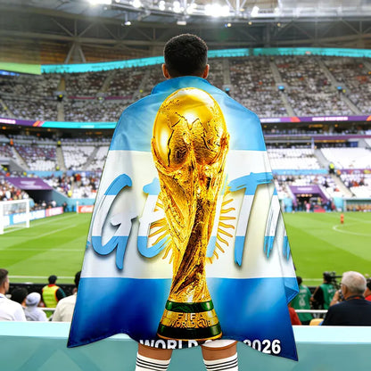 Argentina Soccer Fan Flag Cape - World Cup Banner