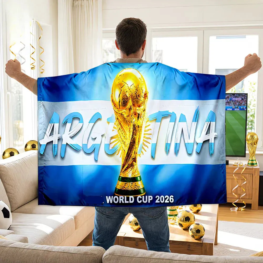 Argentina Soccer Fan Flag Cape - World Cup Banner
