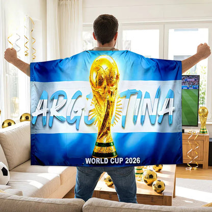 Argentina Soccer Fan Flag Cape - World Cup Banner