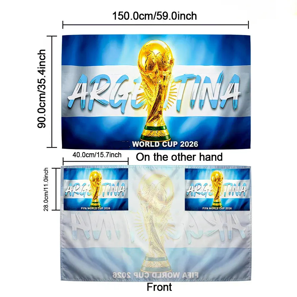Argentina Soccer Fan Flag Cape - World Cup Banner