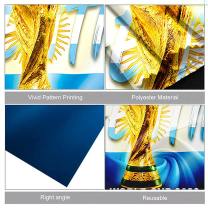 Argentina Soccer Fan Flag Cape - World Cup Banner
