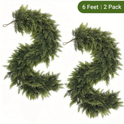 Artificial Christmas Garland for Mantle and Stair Decor Trim