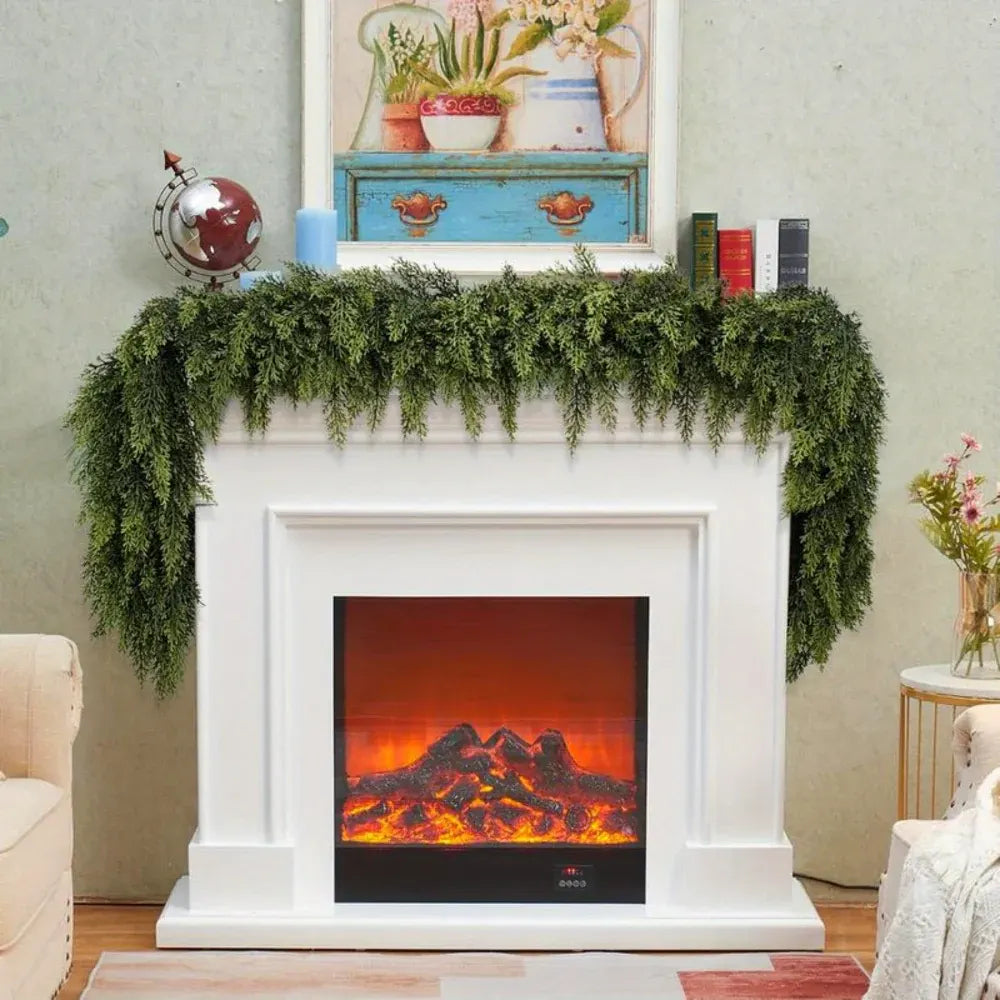 Artificial Christmas Garland for Mantle and Stair Decor Trim