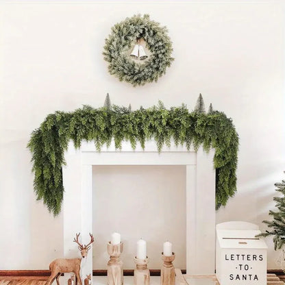 Artificial Christmas Garland for Mantle and Stair Decor Trim
