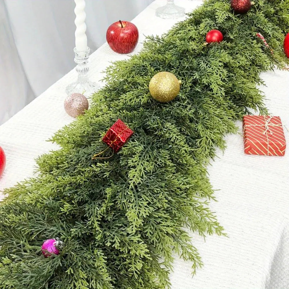 Artificial Christmas Garland for Mantle and Stair Decor Trim