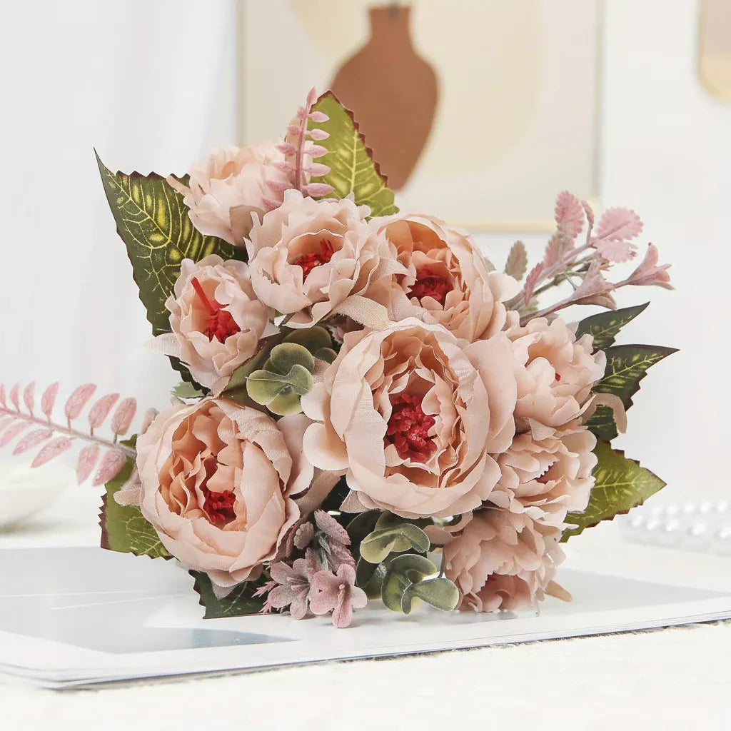 Artificial Peony Flower Bouquet - Mother's Day Gift & Home Decoration