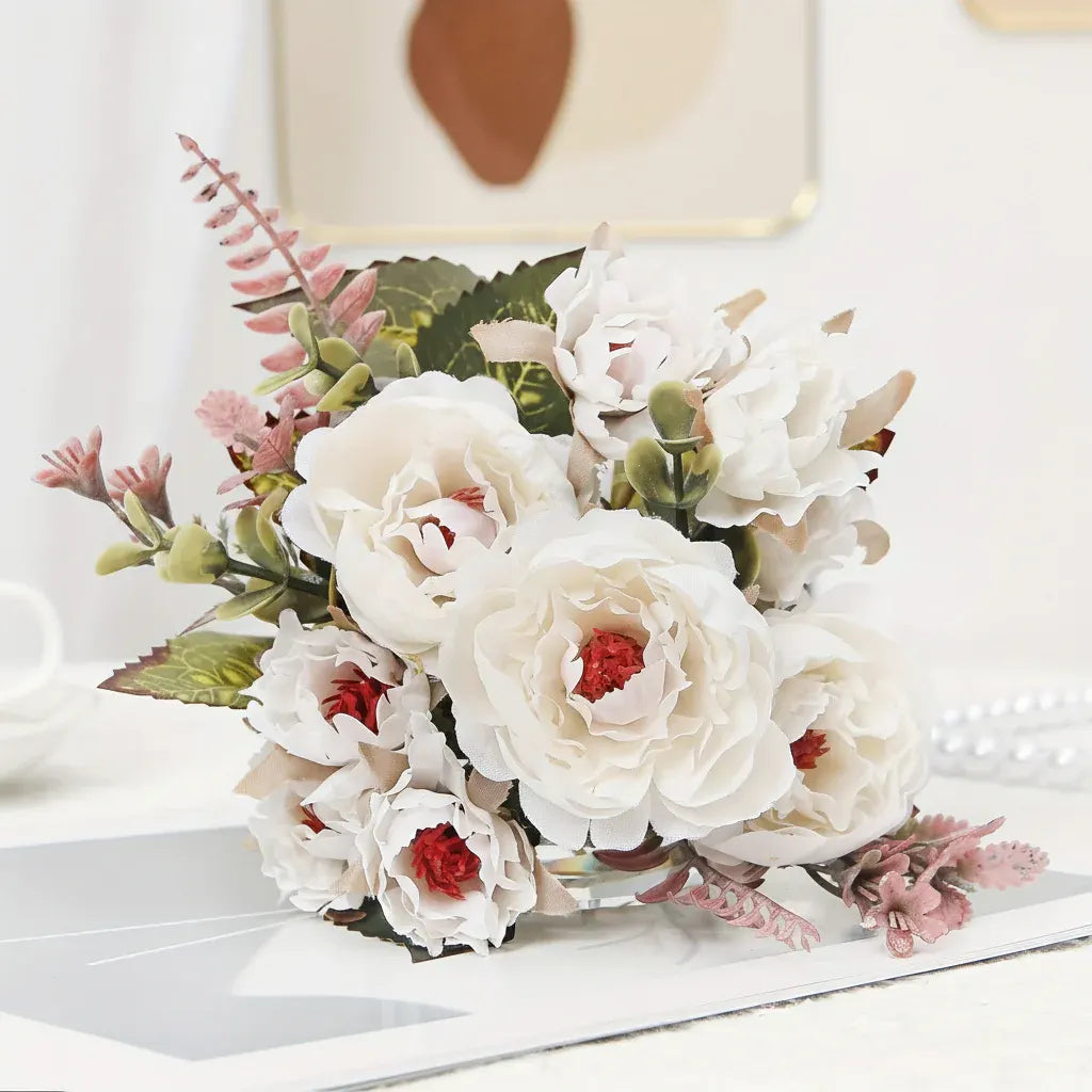 Artificial Peony Flower Bouquet - Mother's Day Gift & Home Decoration
