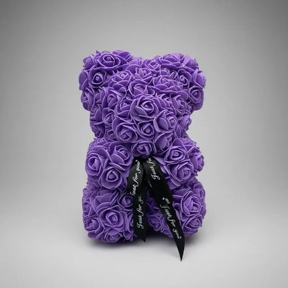 Artificial Rose Flower Teddy Bear Decoration – Mother's Day Gift