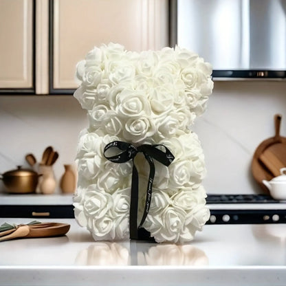 Artificial Rose Flower Teddy Bear Mother's Day Gift Decor