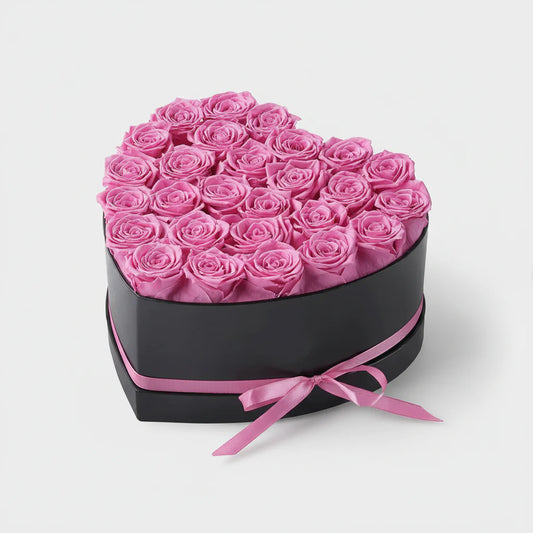 Artificial Rose Heart Gift Box – Mother's Day Flower Decor for Her