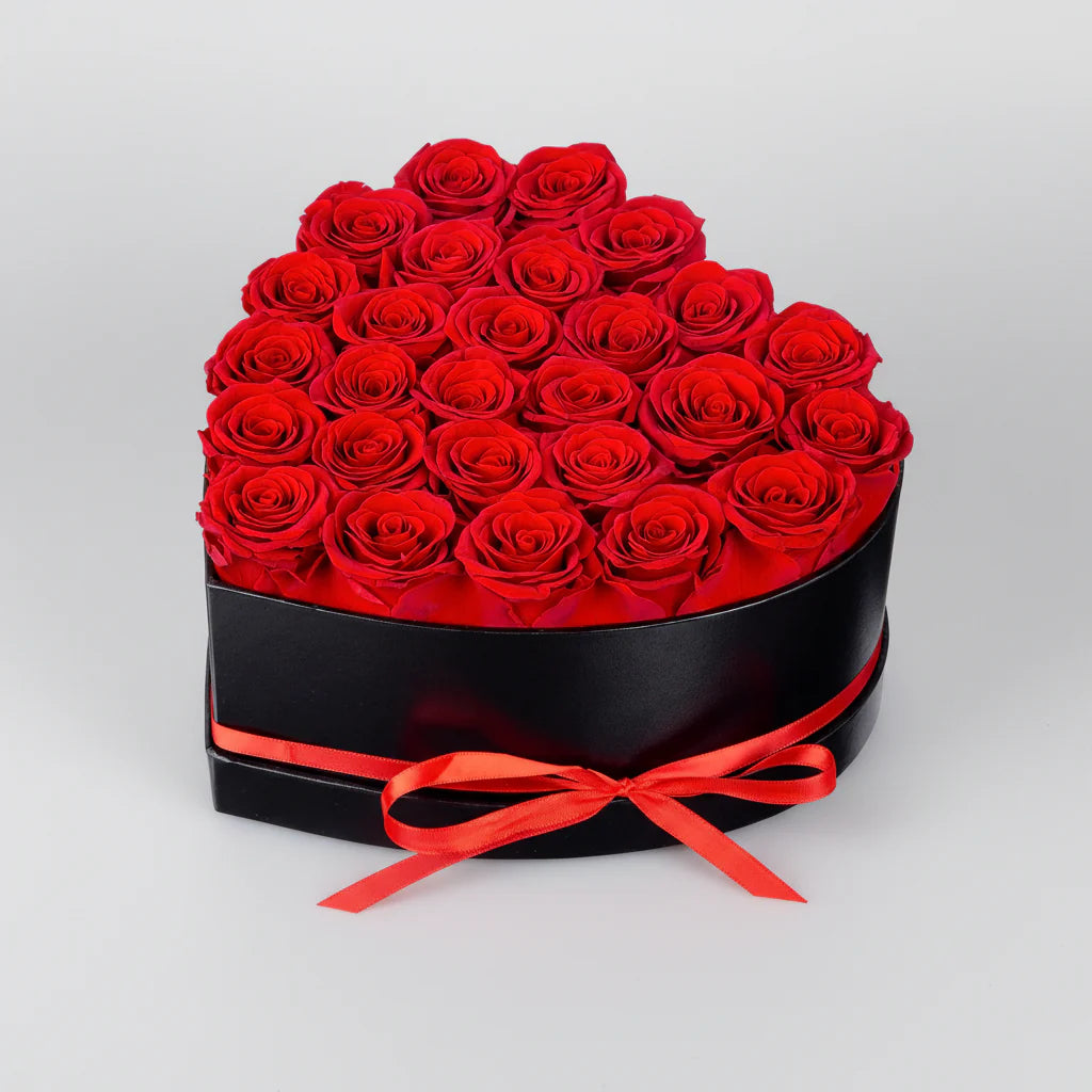 Artificial Rose Heart Gift Box – Mother's Day Flower Decor for Her