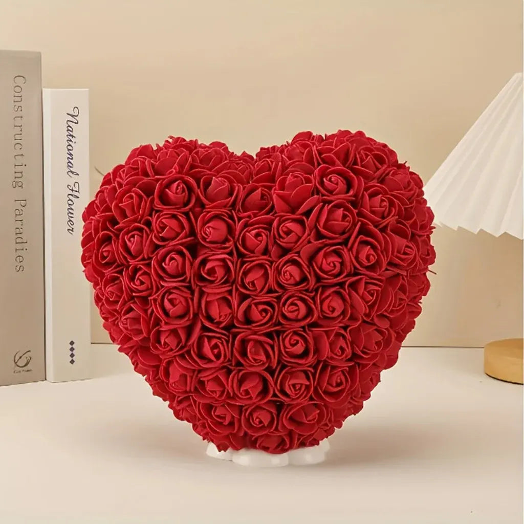 Artificial Rose Heart Table Centerpiece for Mother's Day Gift