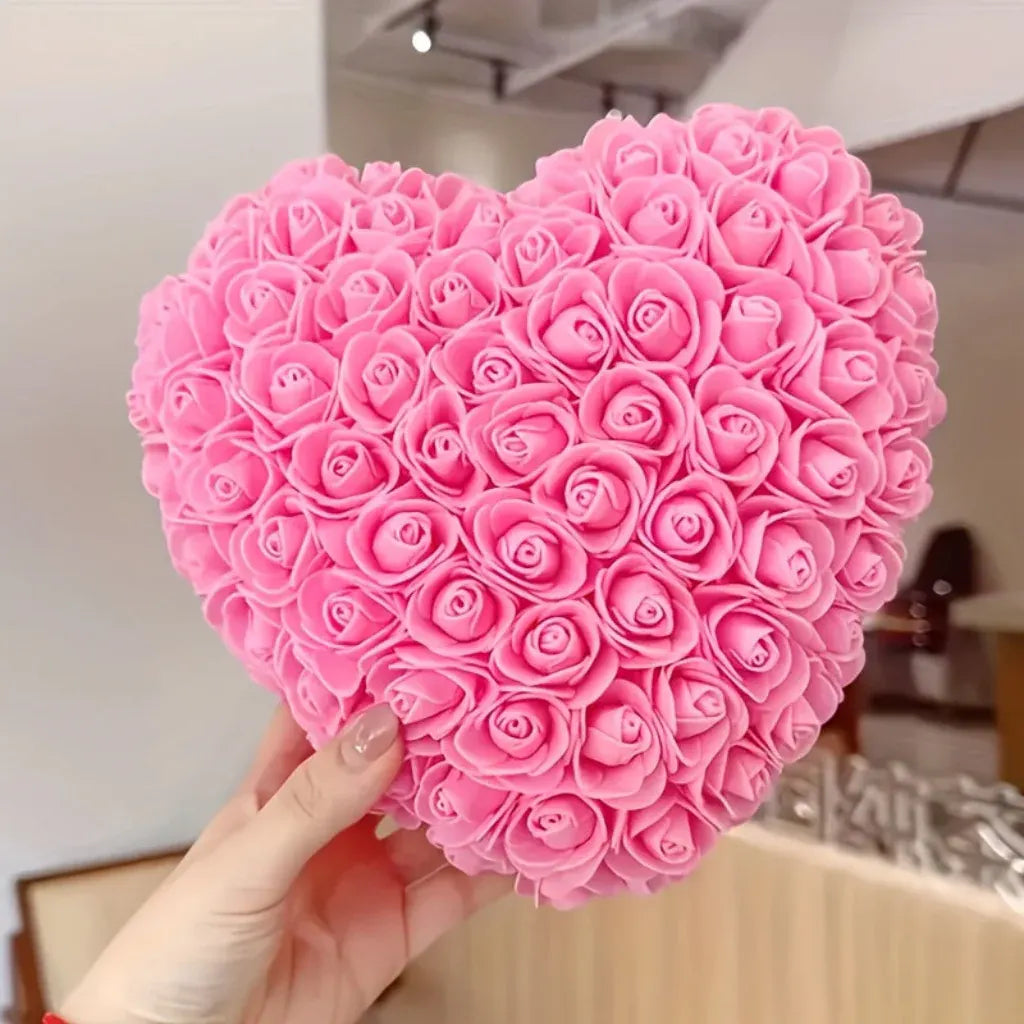 Artificial Rose Heart Table Centerpiece for Mother's Day Gift