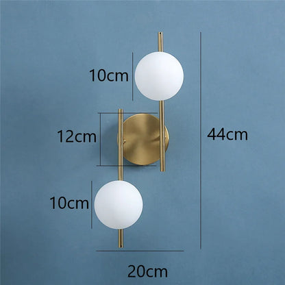 Astra Dual Globe Wall Sconce - Modern Gold Design