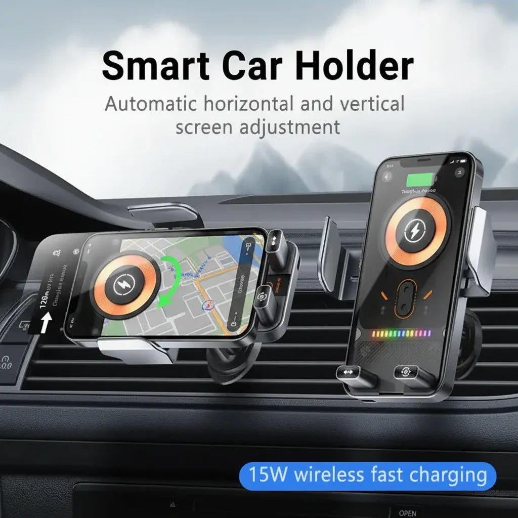 Auto-Clamping Wireless Charging Car Vent Phone Mount