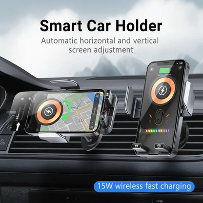 Auto-Clamping Wireless Charging Car Vent Phone Mount