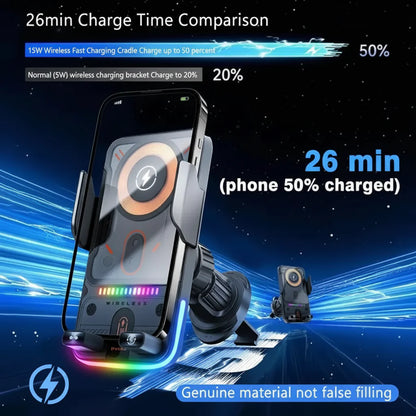 Auto-Clamping Wireless Charging Car Vent Phone Mount