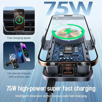Auto-Clamping Wireless Charging Car Vent Phone Mount