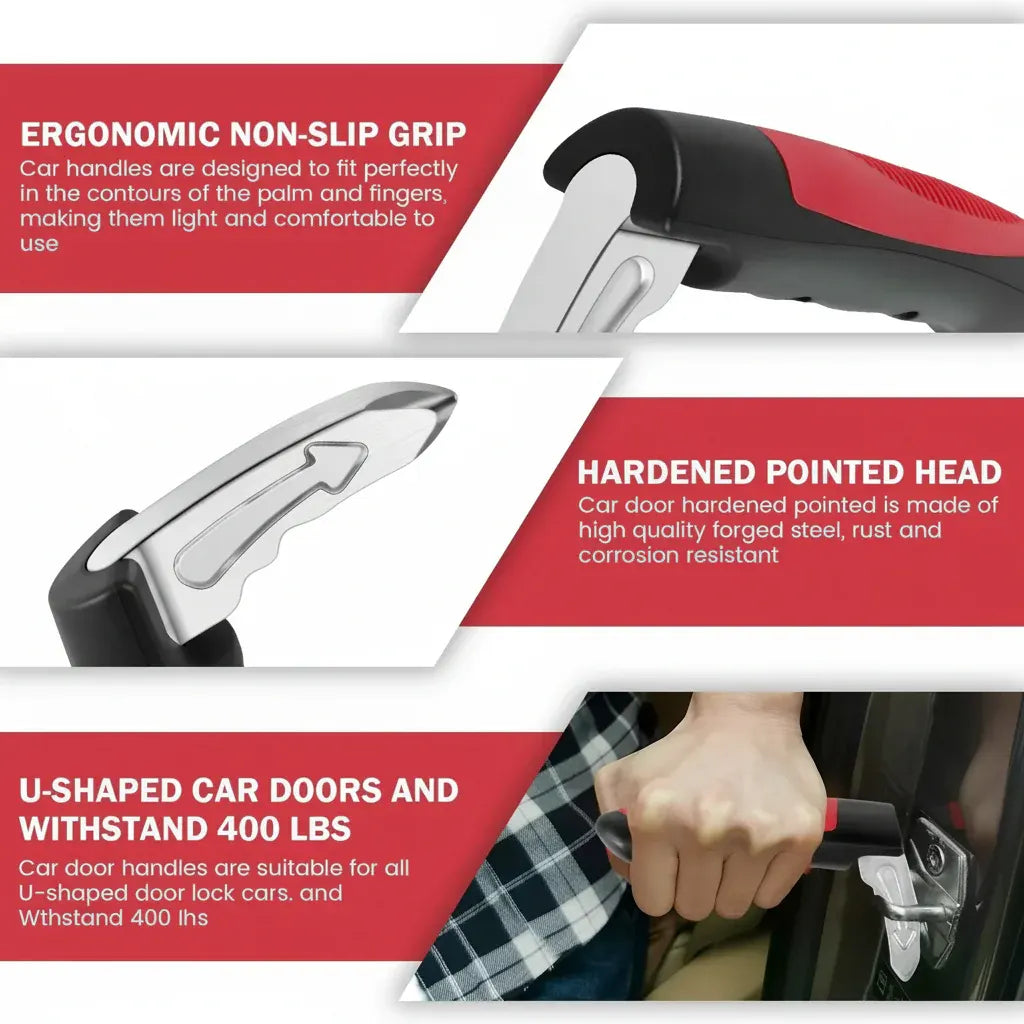 Auto Emergency Assist Handle with Window Breaker Safety Tool