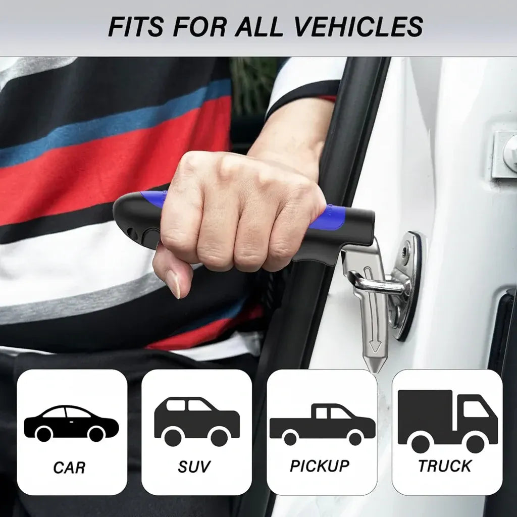 Auto Emergency Assist Handle with Window Breaker Safety Tool
