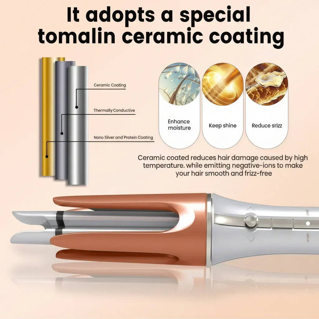 Automatic Ceramic Rotating Hair Curling Iron Styling Tool