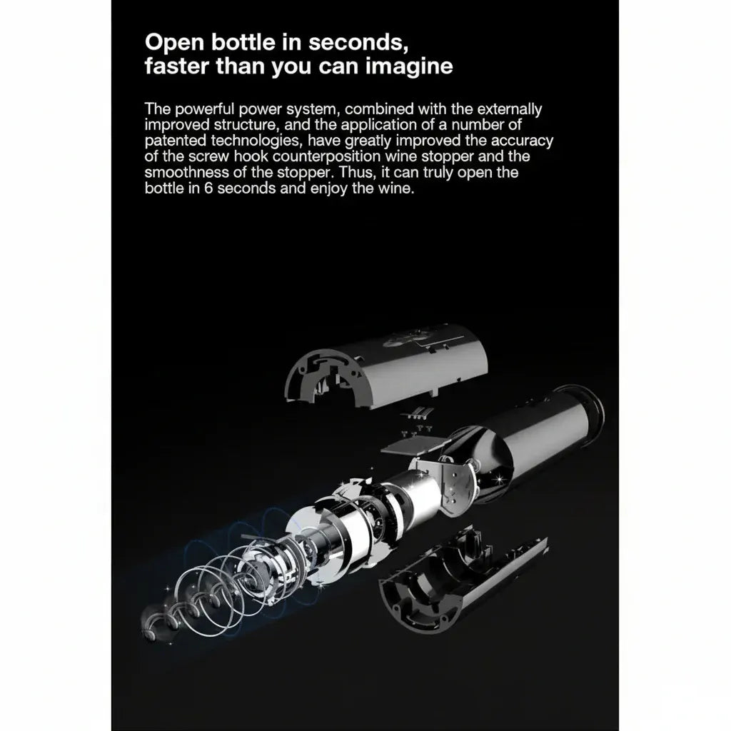 Automatic Electric Corkscrew for Effortless Wine Bottle Opening