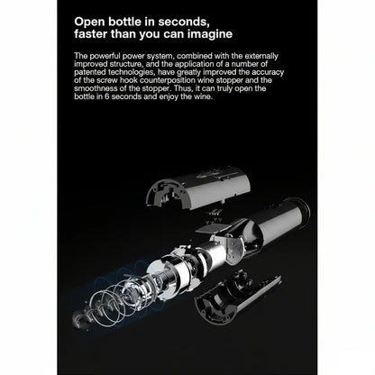 Automatic Electric Corkscrew for Effortless Wine Bottle Opening