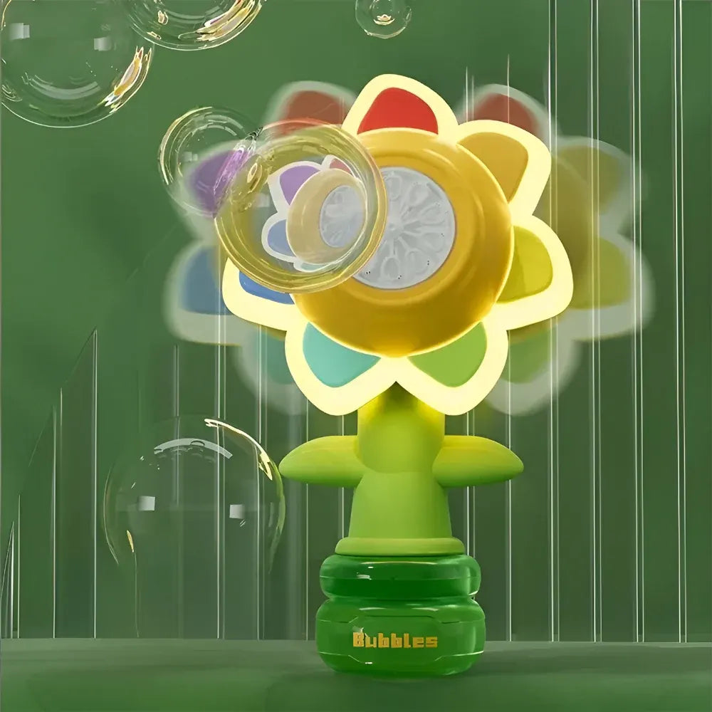 Automatic Flower-Shaped Bubble Blower Machine for Kids