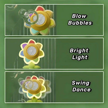 Automatic Flower-Shaped Bubble Blower Machine for Kids