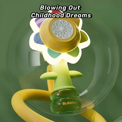 Automatic Flower-Shaped Bubble Blower Machine for Kids