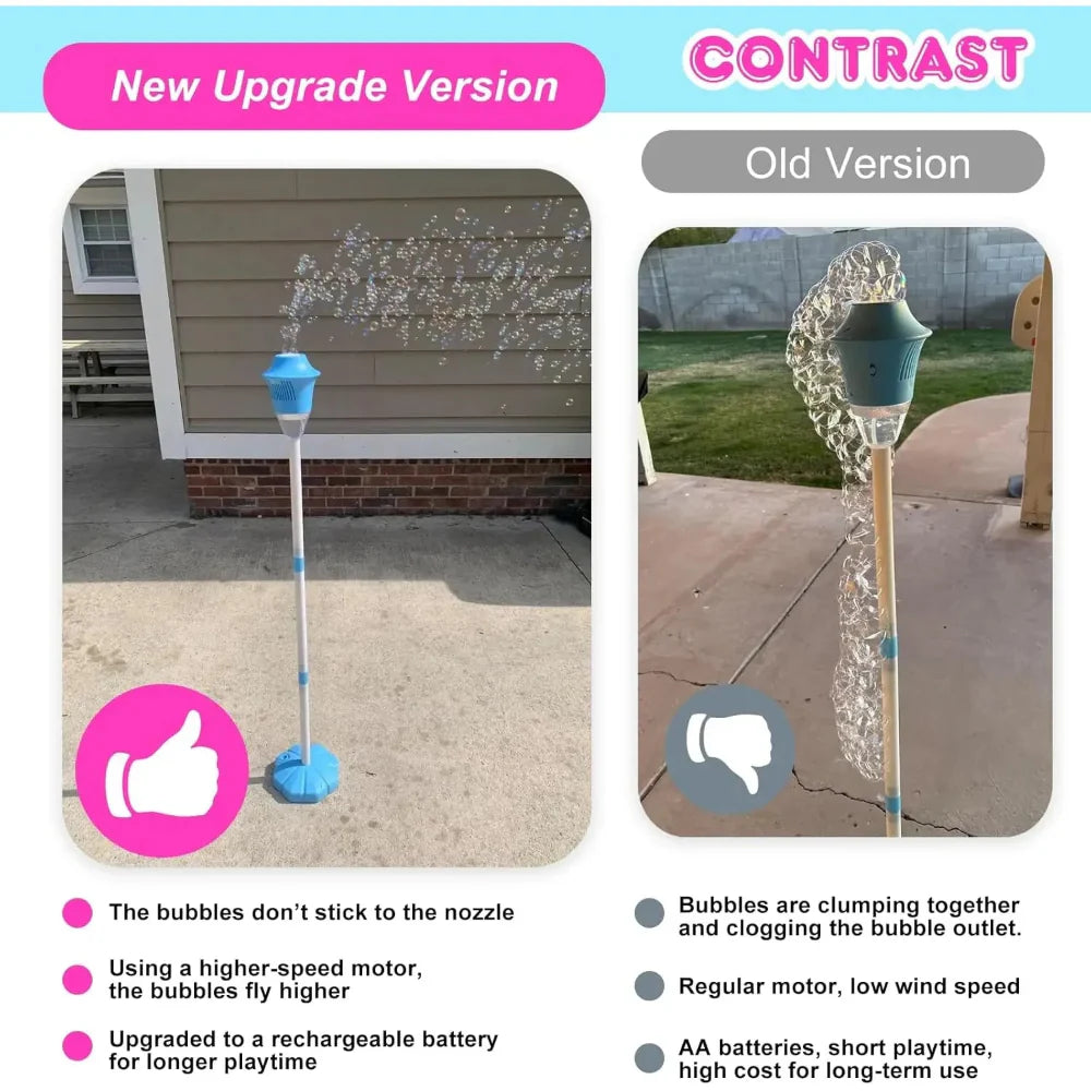 Automatic Outdoor Bubble Blower Machine, Rechargeable Lithium Battery Powered