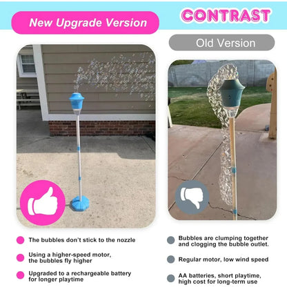 Automatic Outdoor Bubble Blower Machine, Rechargeable Lithium Battery Powered
