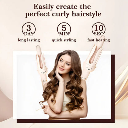 Automatic Rotating Ceramic Hair Curling Iron for Effortless Styling