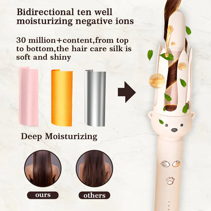 Automatic Rotating Ceramic Hair Curling Iron for Effortless Styling