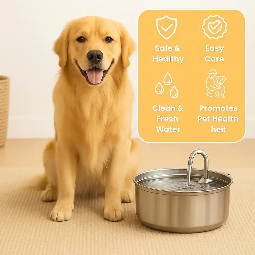 Automatic Stainless Steel Drinking Fountain for Pets