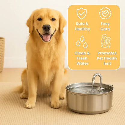 Automatic Stainless Steel Drinking Fountain for Pets