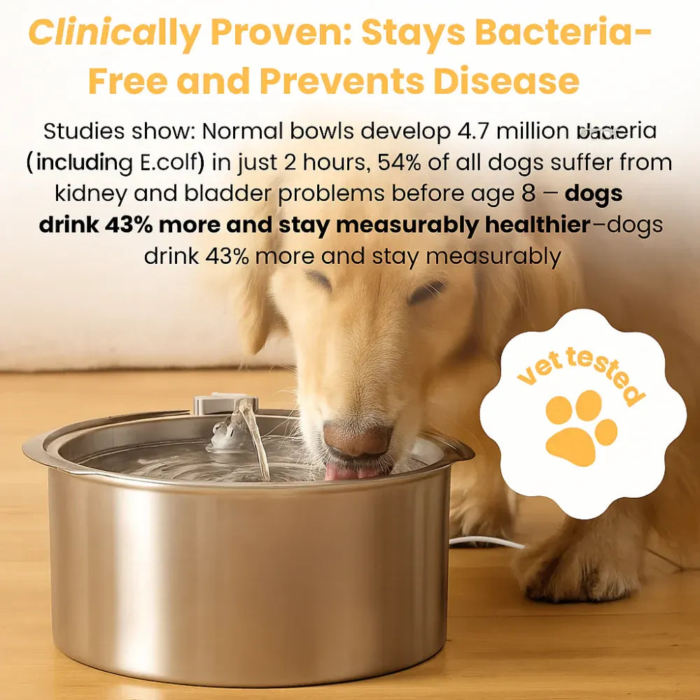 Automatic Stainless Steel Drinking Fountain for Pets
