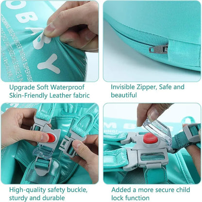 Baby Pool Swimming Trainer with Adjustable Safety Straps