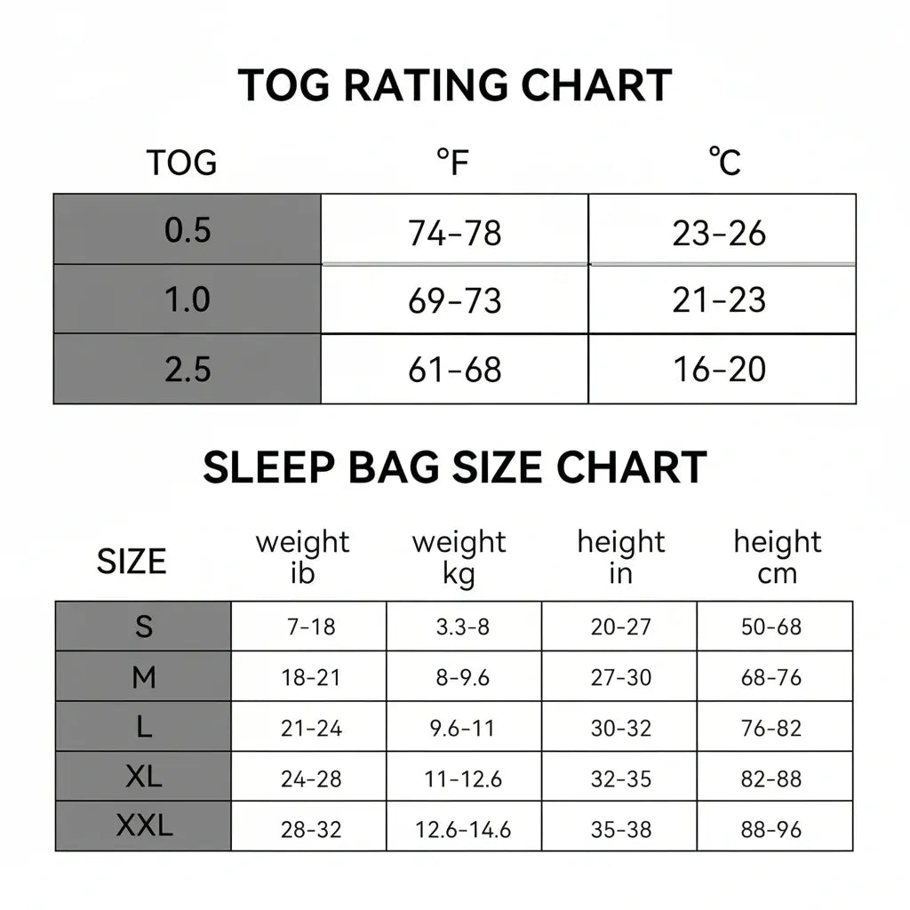 Bamboo Breathable Lightweight Baby Sleeping Bag Sack